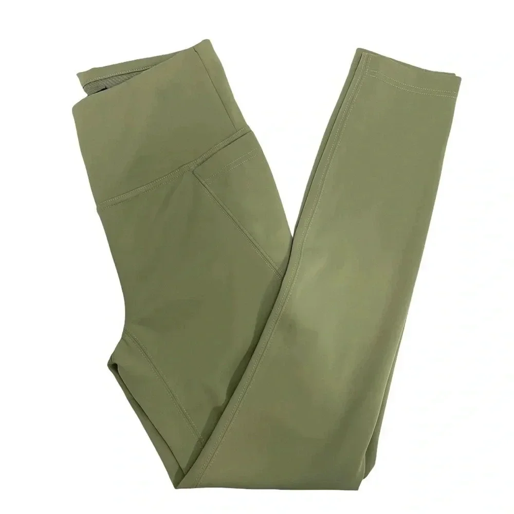 RACHAEL ZOE High Waisted Leggings Green Pocket Athletic Pants Activewear Size XS